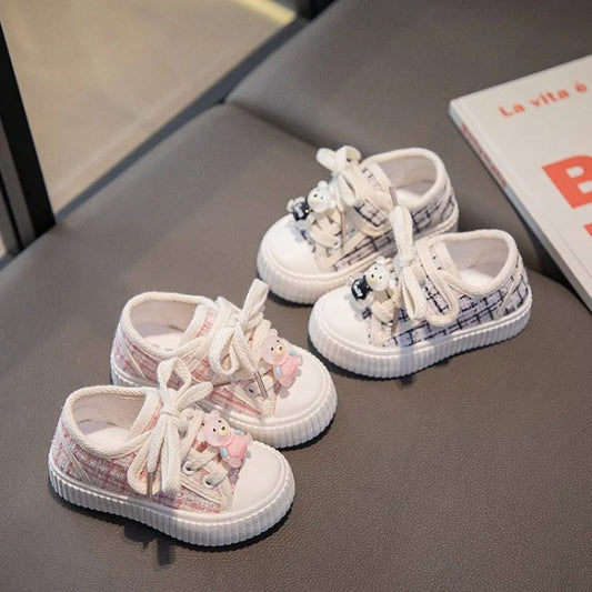 Spring Autumn Fashion Kids Canvas Shoes Casual Sport Boys Girls Sneakers Shoes Soft Rubber Sole Flat Children Canvas Shoes 21-26