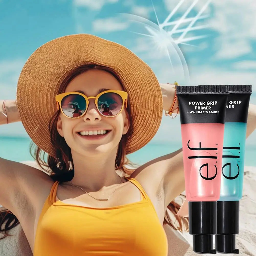 Elf Power Grip Primer Gel Brightening Hyaluronic Hydrating Moisturizing Long-lasting Wear Face Brighten Contour Makeup Cosmetic